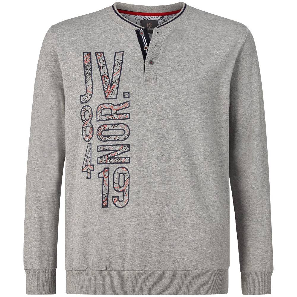 Jan Vanderstorm Sweatshirt GANDALV grau melange
