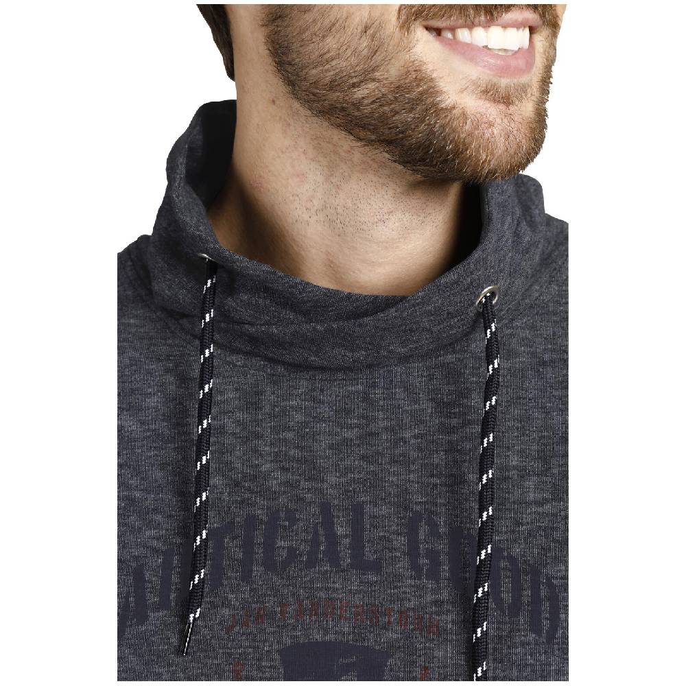 Jan Vanderstorm Sweatshirt HAGEN Blau Melange