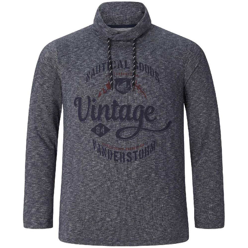 Jan Vanderstorm Sweatshirt HAGEN blau melange