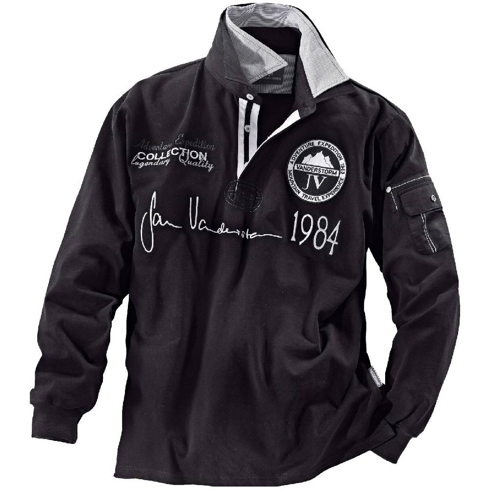 Jan Vanderstorm Sweatshirt JELLE Schwarz