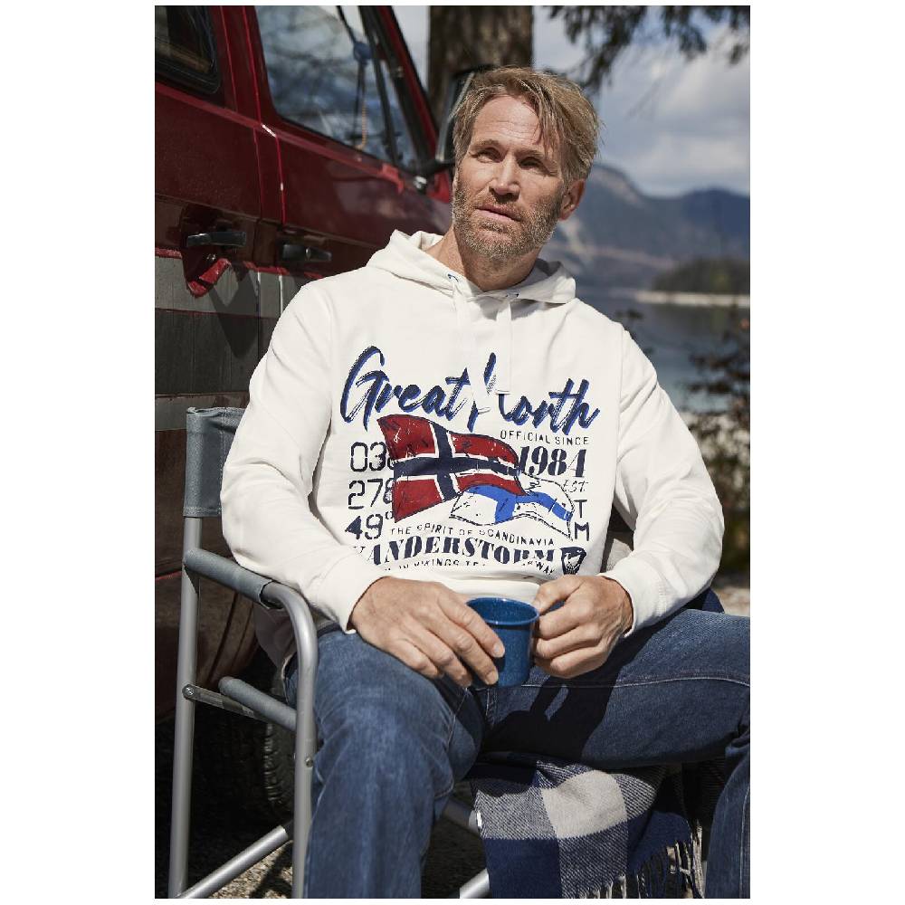 Jan Vanderstorm Sweatshirt JOUPPI Weiß