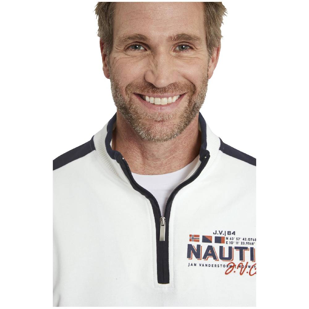 Jan Vanderstorm Sweatshirt ROSSKJELL Wollweiß