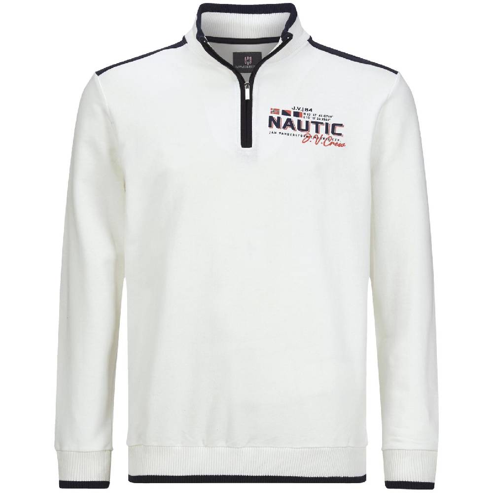 Jan Vanderstorm Sweatshirt ROSSKJELL wollweiß