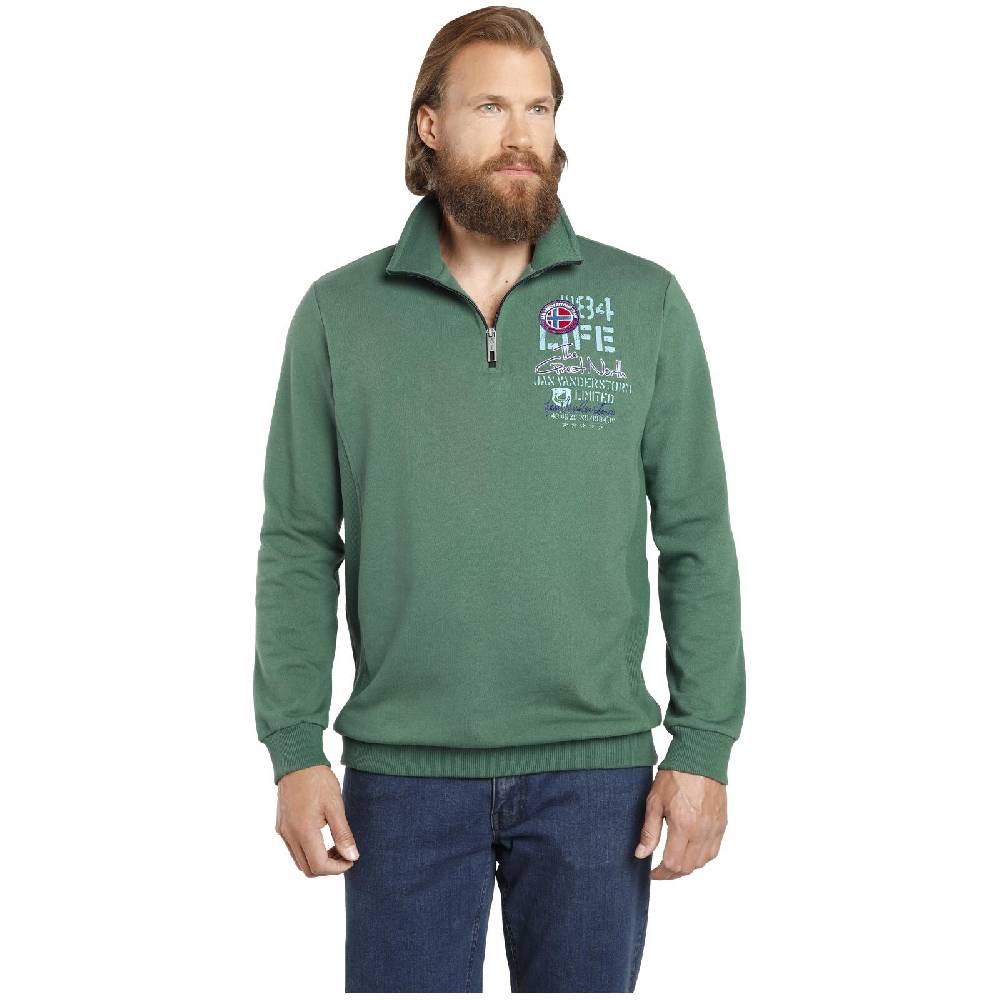 Jan Vanderstorm Sweatshirt STENKIL Grün