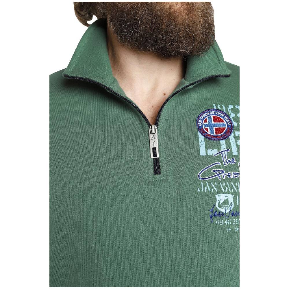 Jan Vanderstorm Sweatshirt STENKIL Grün
