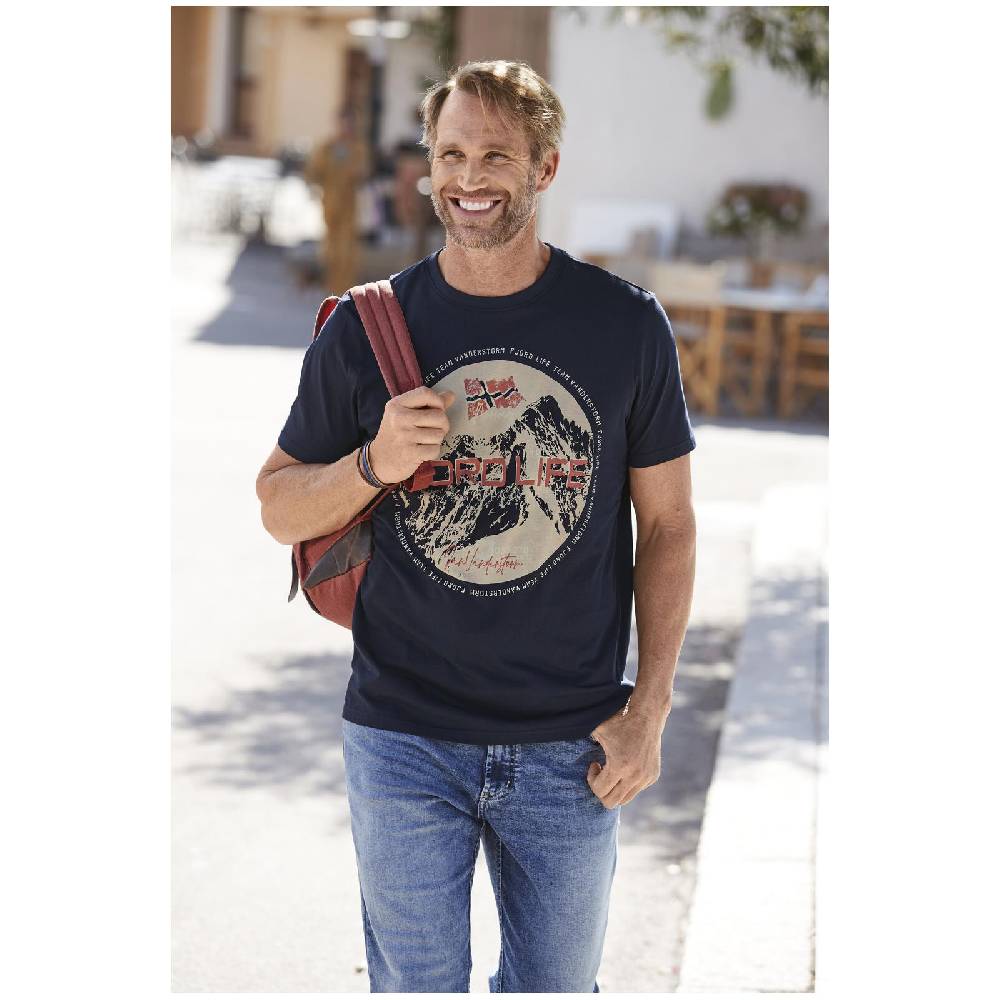 Jan Vanderstorm T-Shirt BENYAMIN Dunkelblau