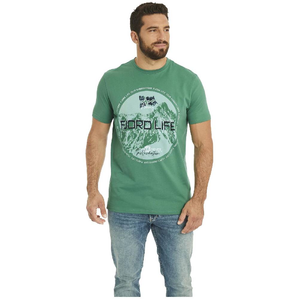 Jan Vanderstorm T-Shirt BENYAMIN Grün