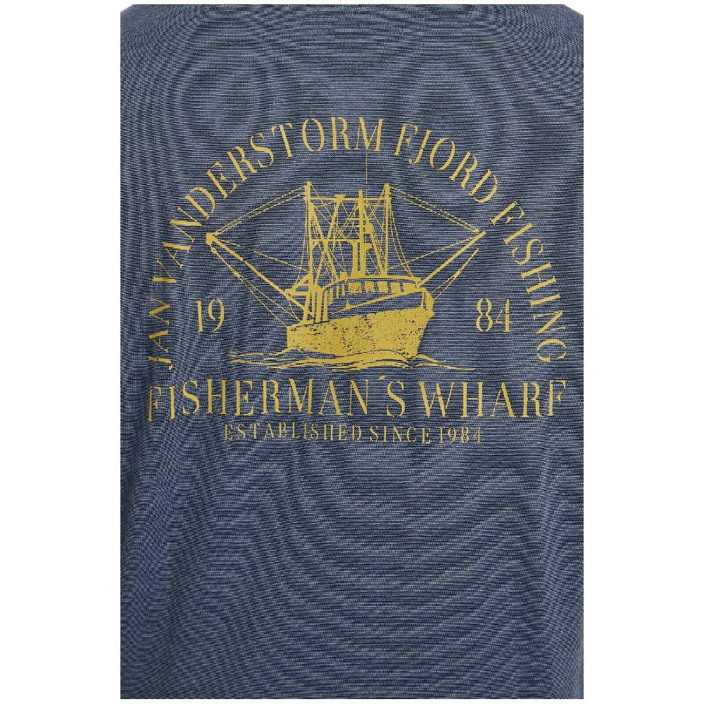 Jan Vanderstorm T-Shirt BERNULF Blau Melange