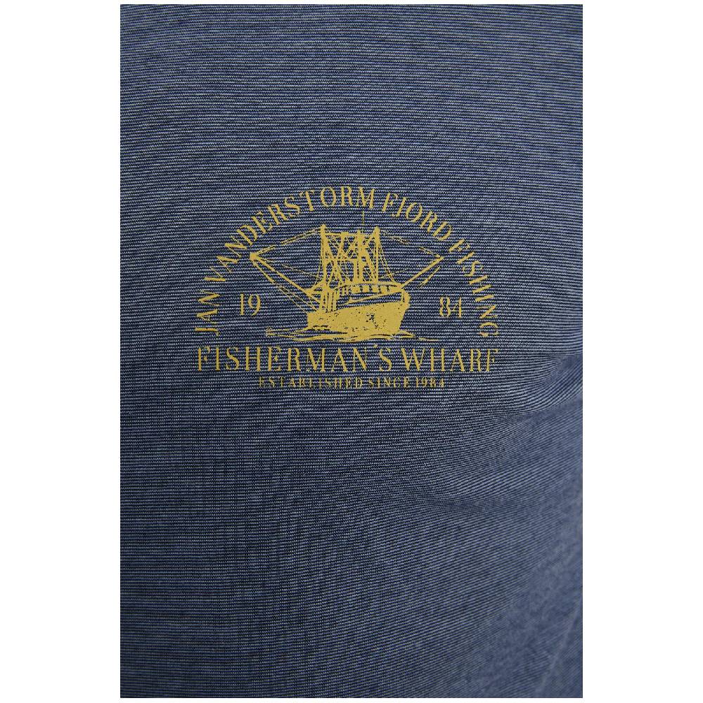 Jan Vanderstorm T-Shirt BERNULF Blau Melange