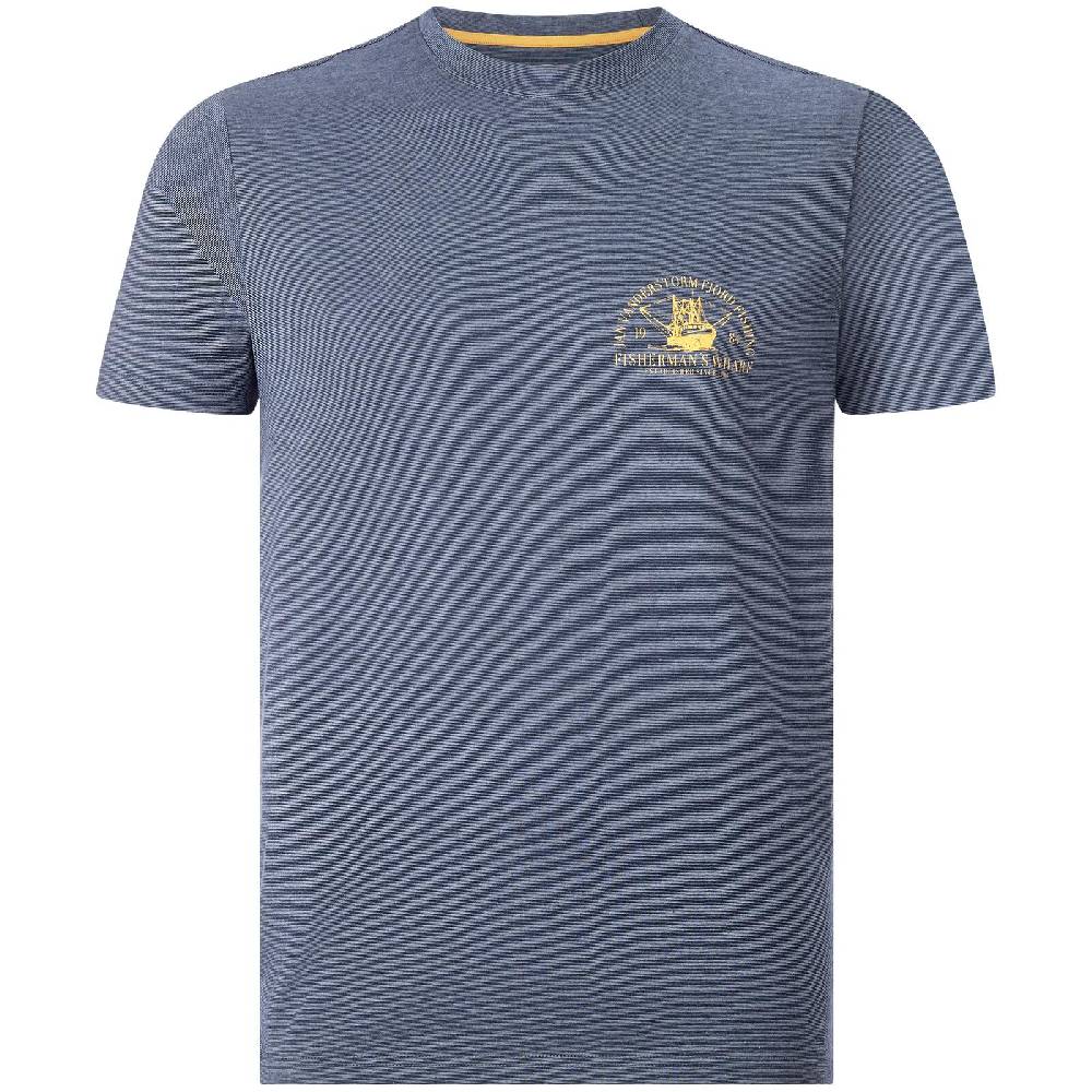 Jan Vanderstorm T-Shirt BERNULF blau melange