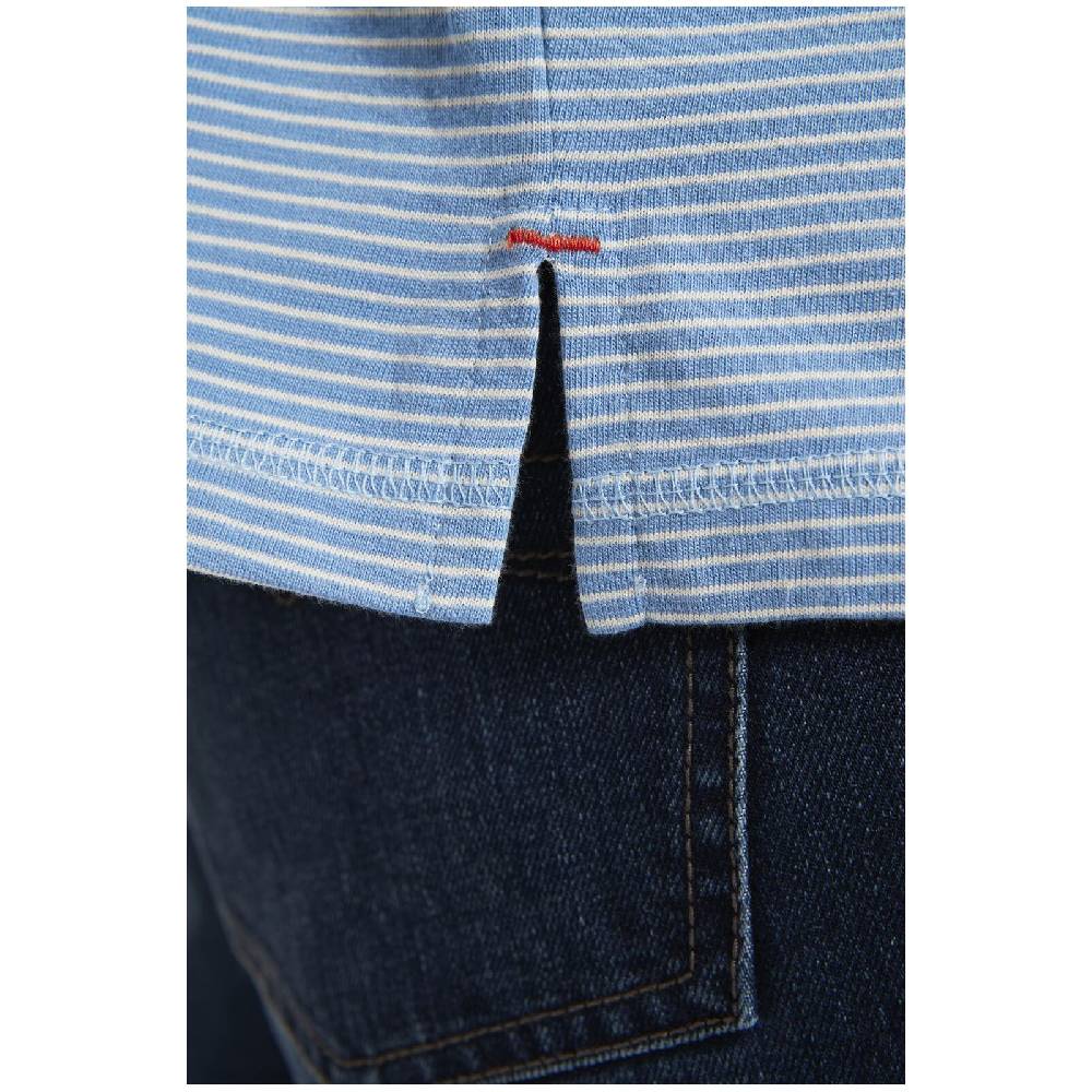 Jan Vanderstorm T-Shirt BORYS Blau Gestreift