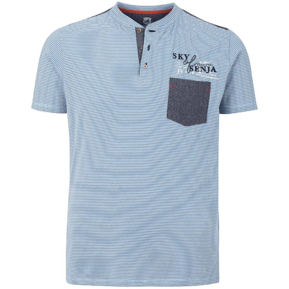 Jan Vanderstorm T-Shirt BORYS blau gestreift