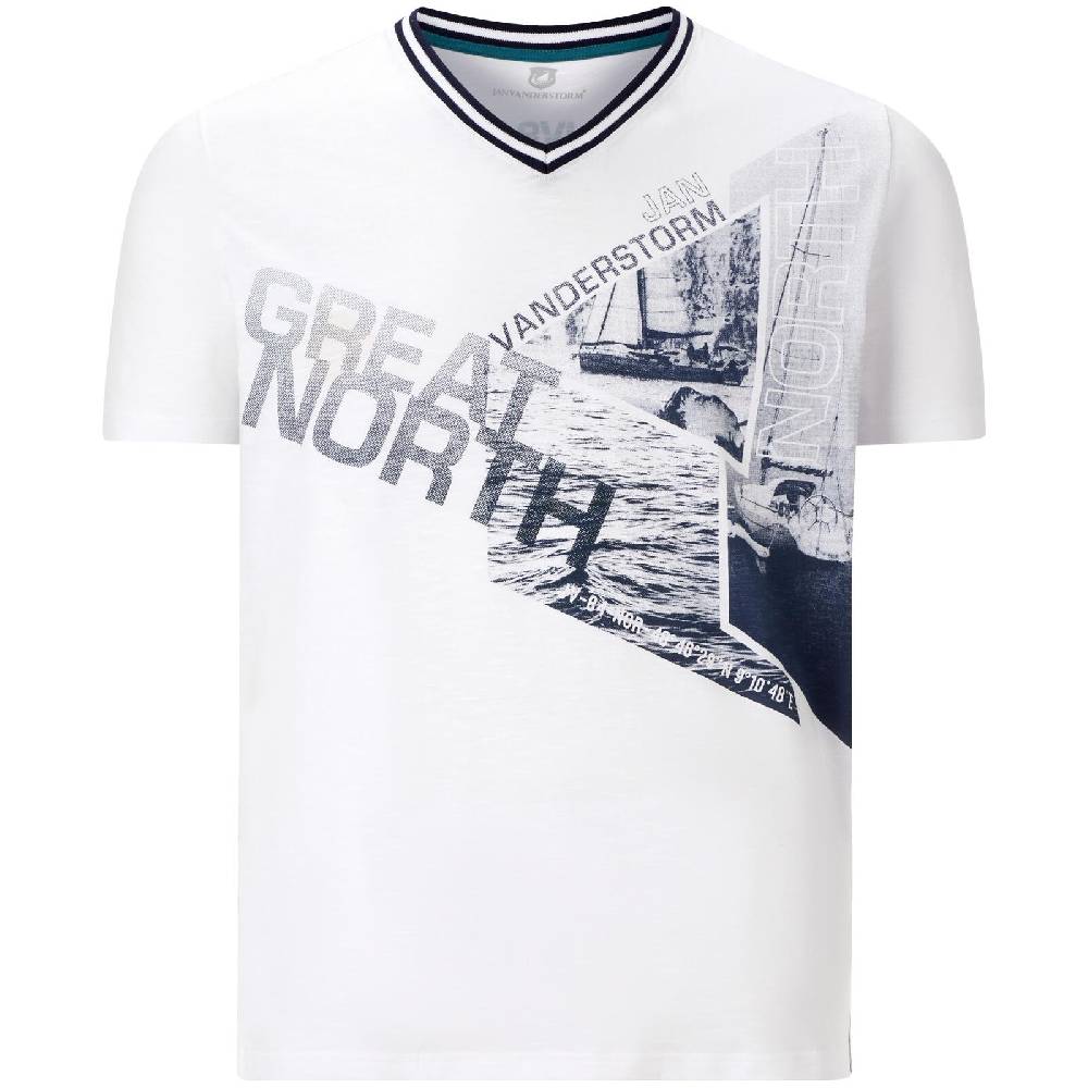 Jan Vanderstorm T-Shirt BRYNO weiß