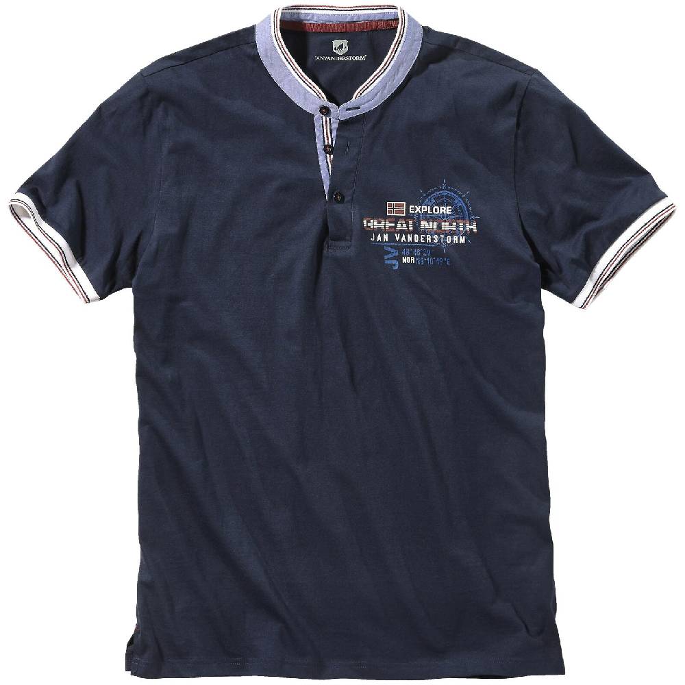 Jan Vanderstorm T-Shirt EDFINN Dunkelblau