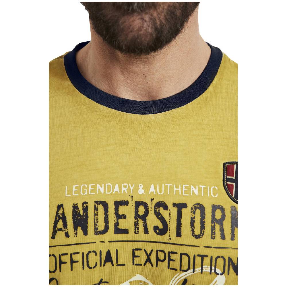 Jan Vanderstorm T-Shirt EELI Dunkelgelb