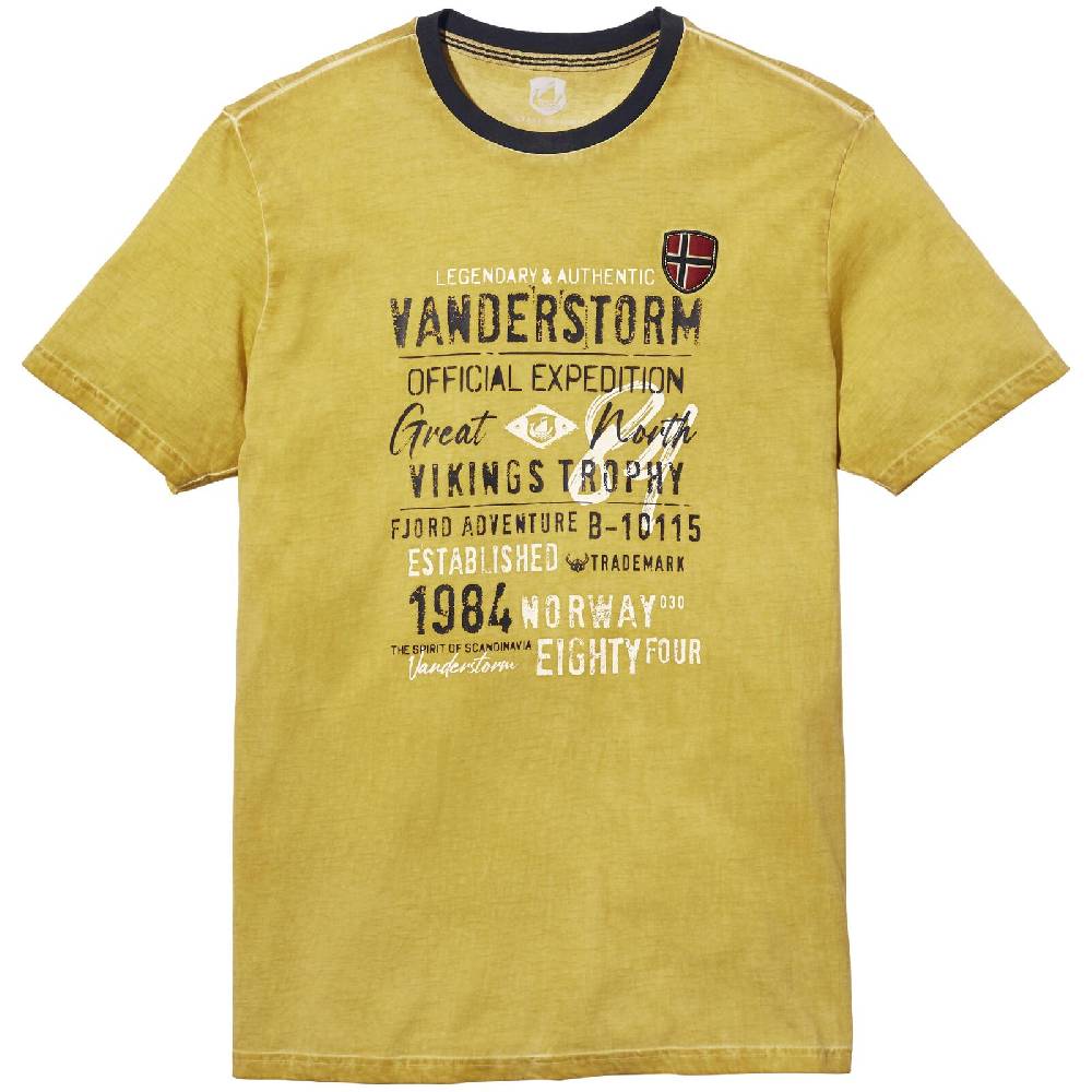 Jan Vanderstorm T-Shirt EELI Dunkelgelb