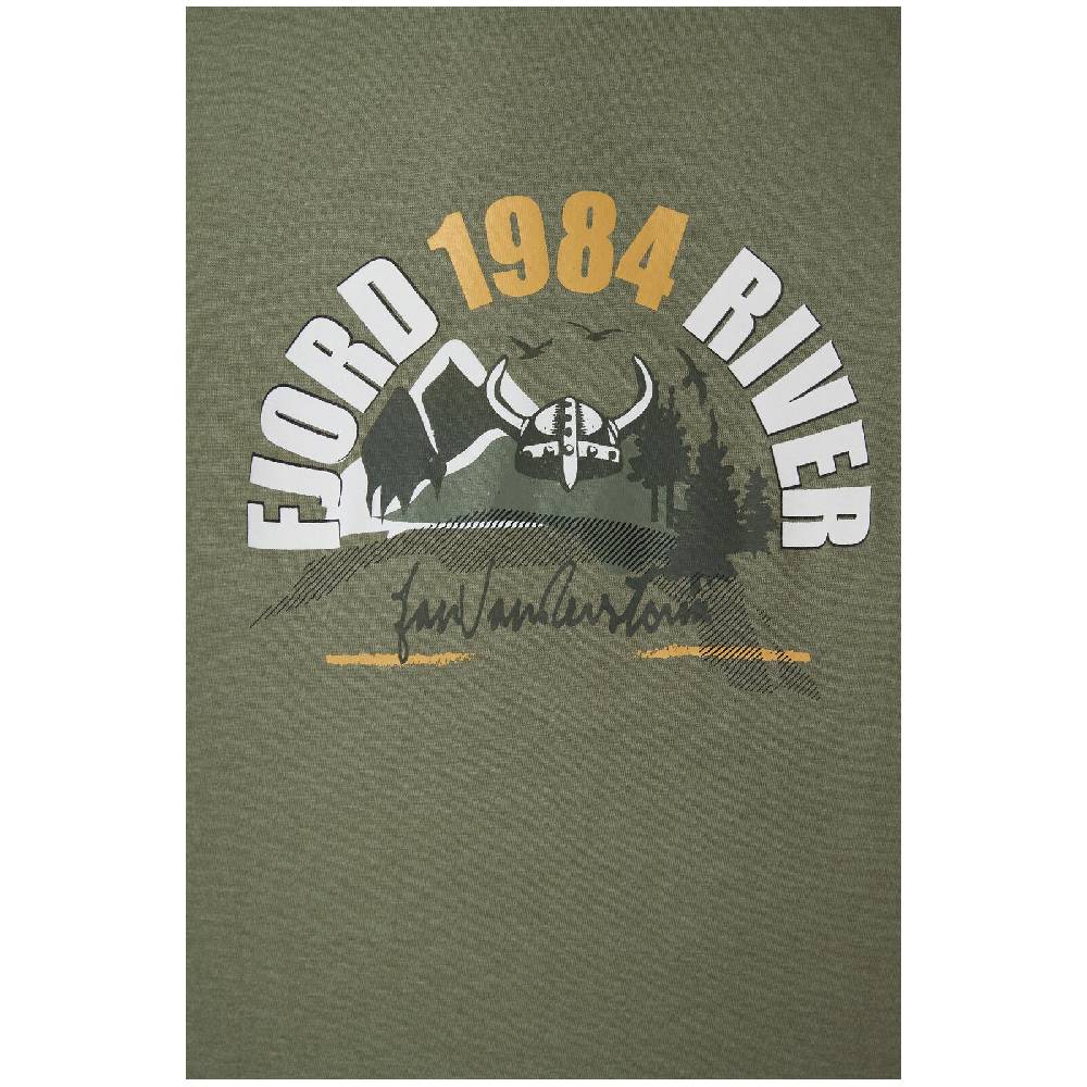 Jan Vanderstorm T-Shirt ELBERG Oliv Melange