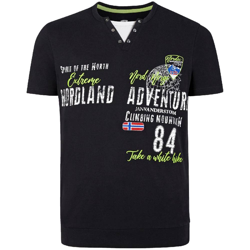 Jan Vanderstorm T-Shirt ERTTO schwarz