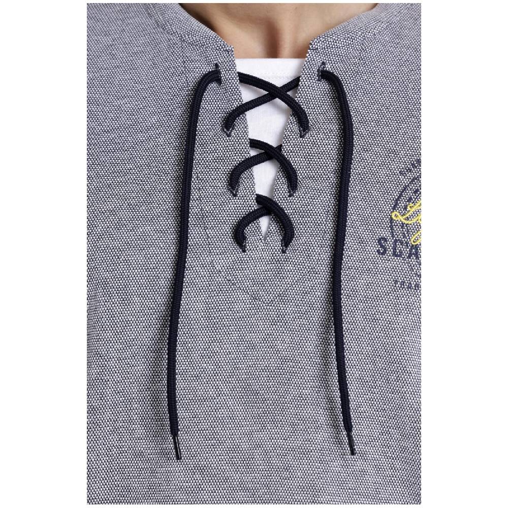 Jan Vanderstorm T-Shirt EWALD Blau Melange