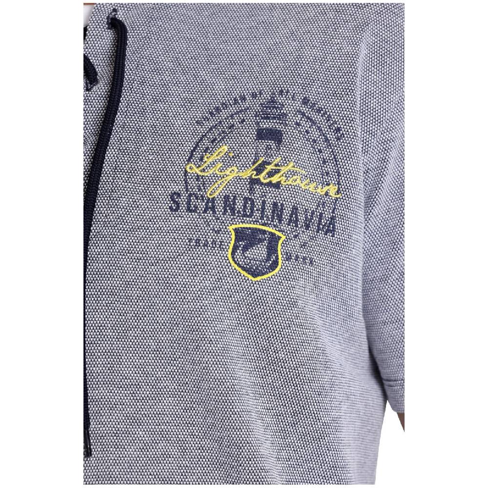 Jan Vanderstorm T-Shirt EWALD Blau Melange