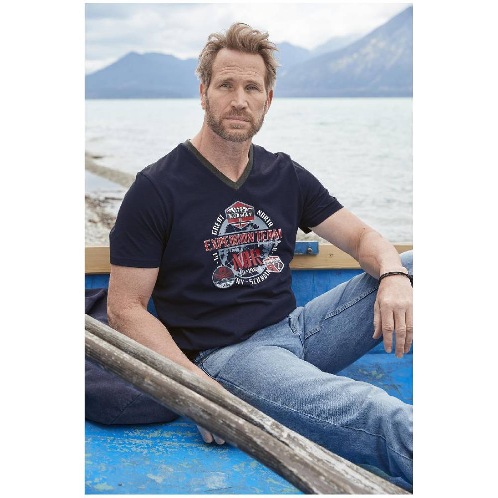 Jan Vanderstorm T-Shirt FEMKE Dunkelblau