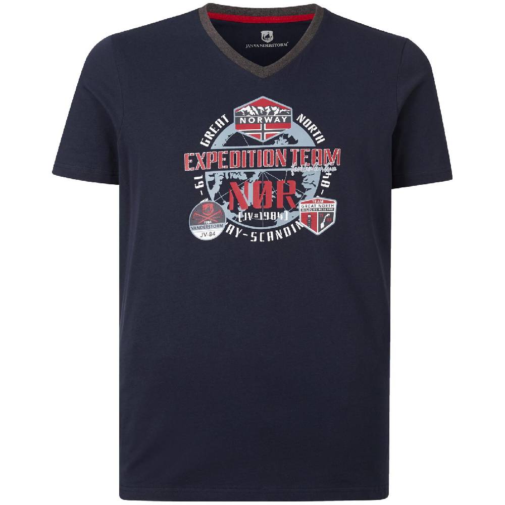 Jan Vanderstorm T-Shirt FEMKE dunkelblau