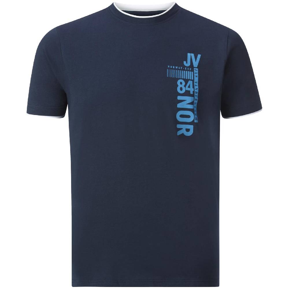 Jan Vanderstorm T-Shirt FLEMMING dunkelblau