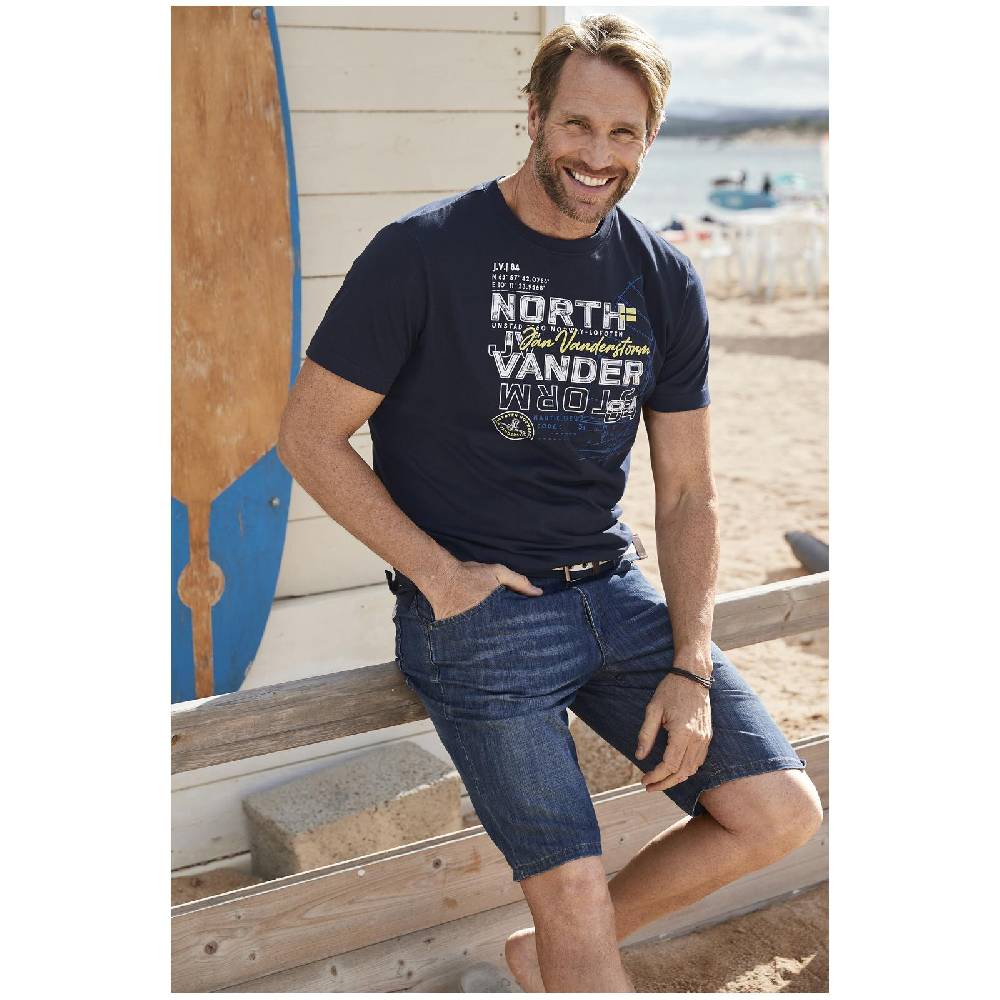 Jan Vanderstorm T-Shirt FRIMANN Dunkelblau