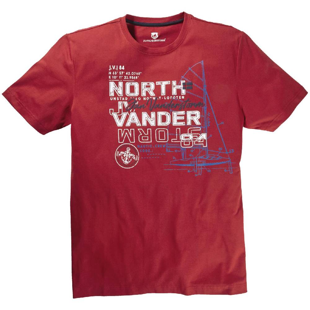 Jan Vanderstorm T-Shirt FRIMANN Rot