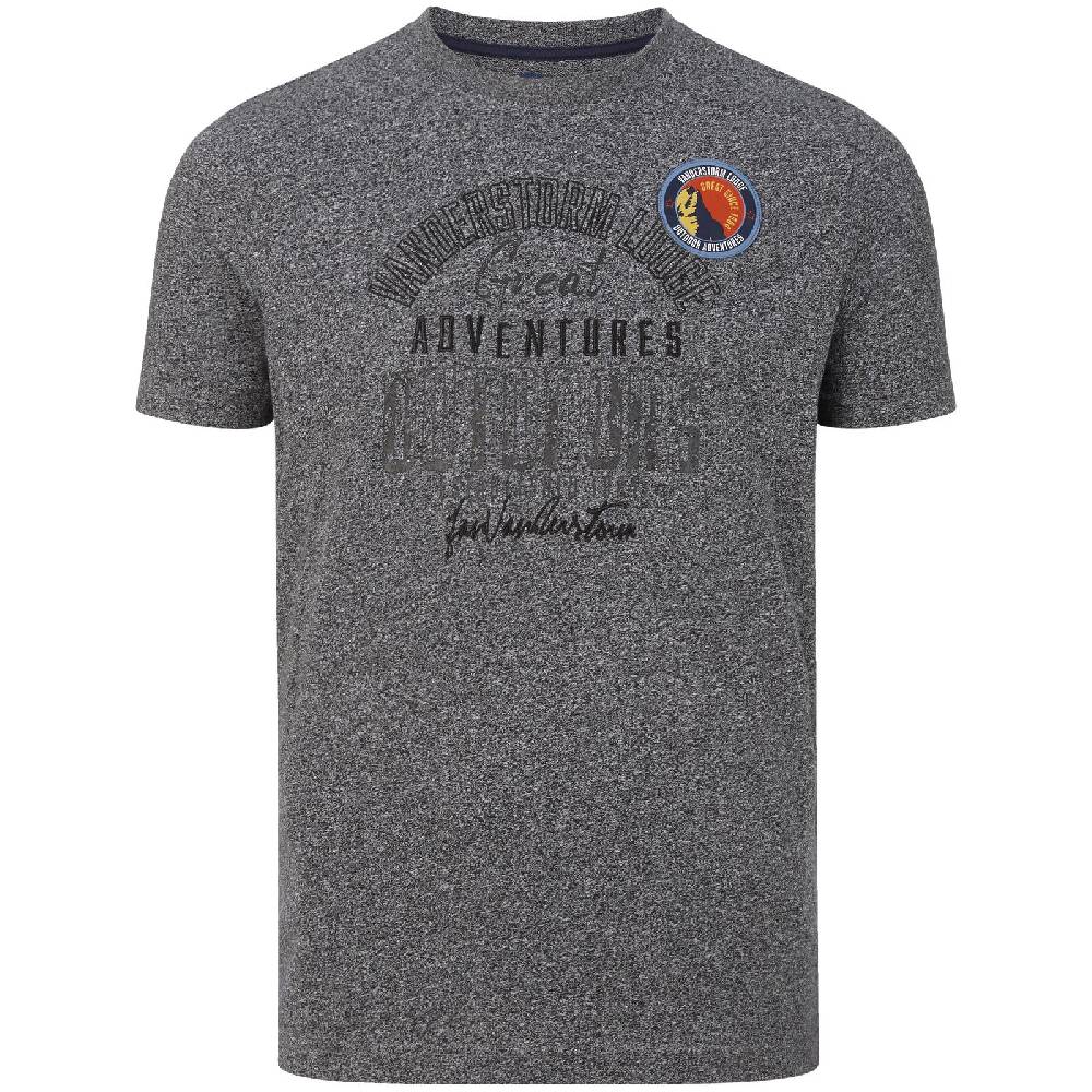 Jan Vanderstorm T-Shirt GAURI dunkelgrau melange