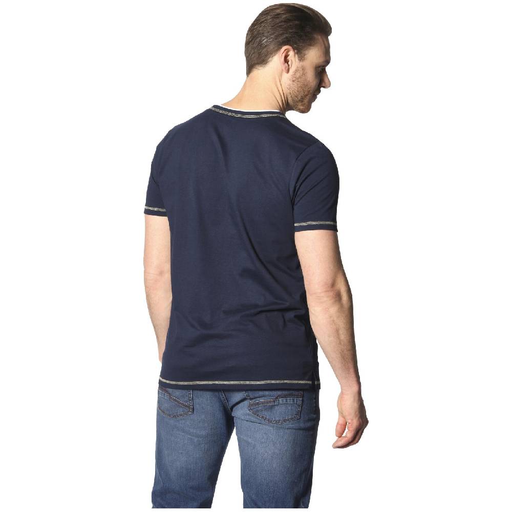 Jan Vanderstorm T-Shirt HAFTOR Dunkelblau