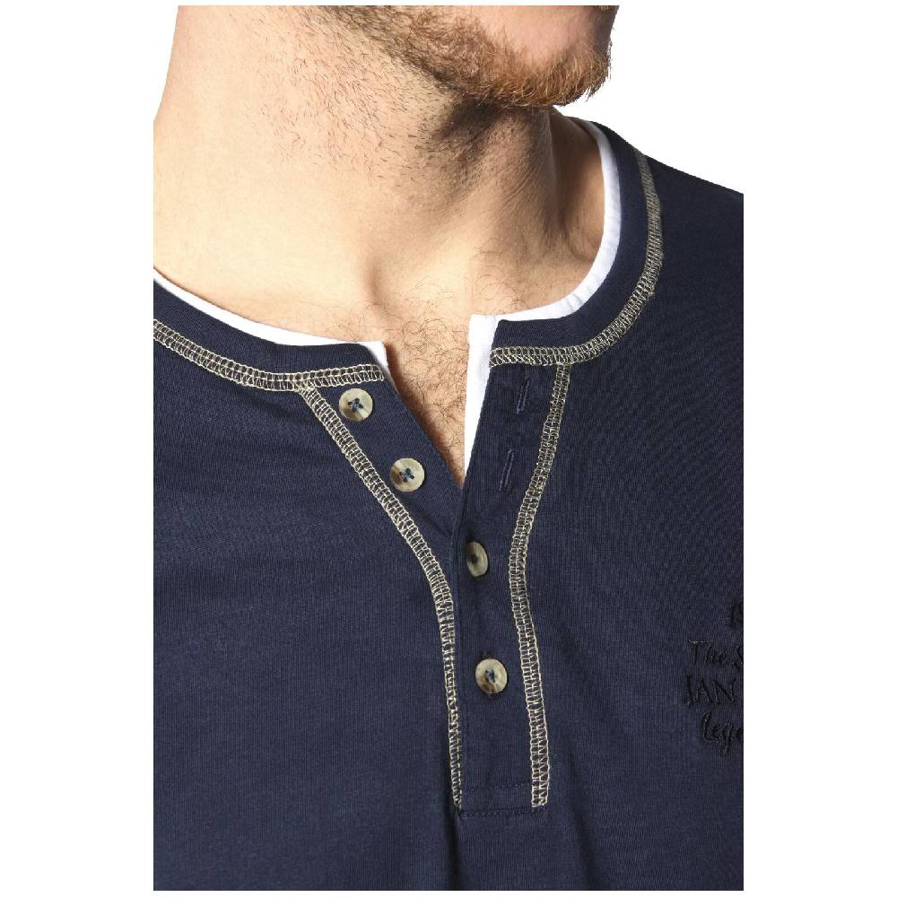 Jan Vanderstorm T-Shirt HAFTOR Dunkelblau