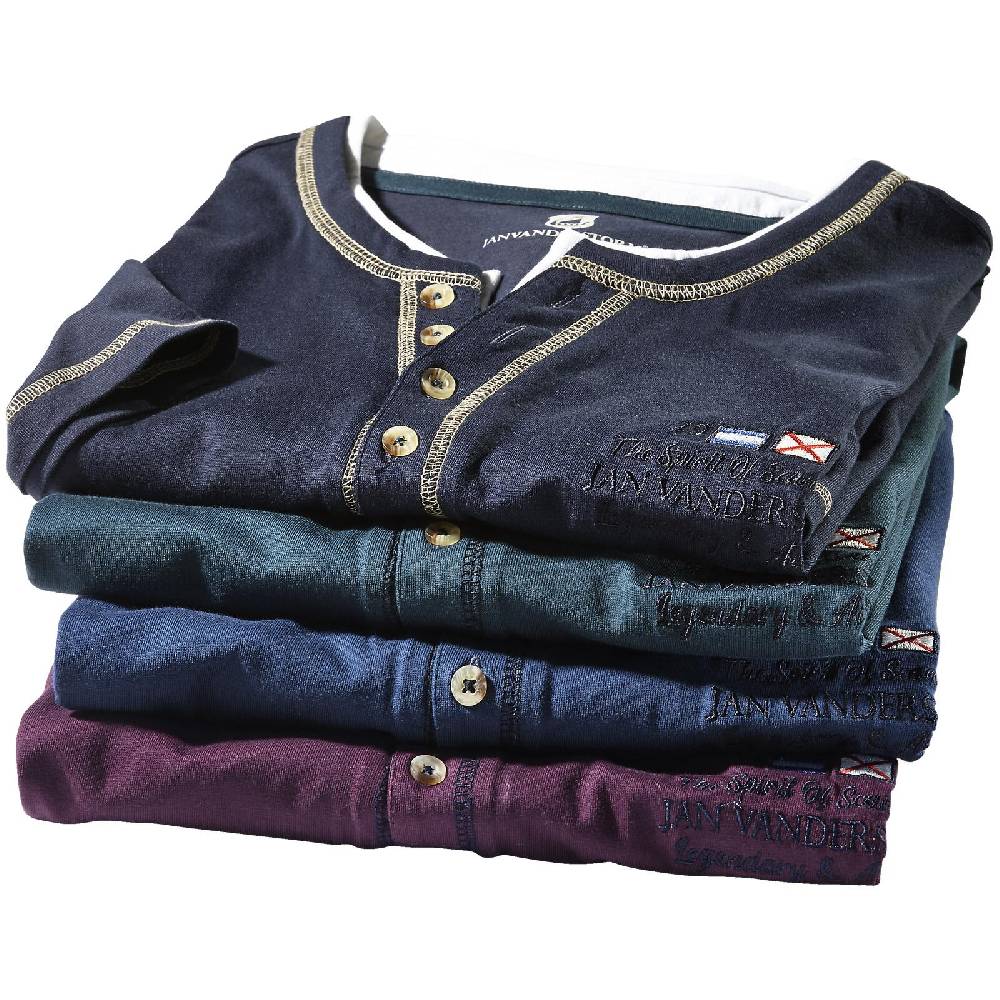 Jan Vanderstorm T-Shirt HAFTOR Dunkelblau