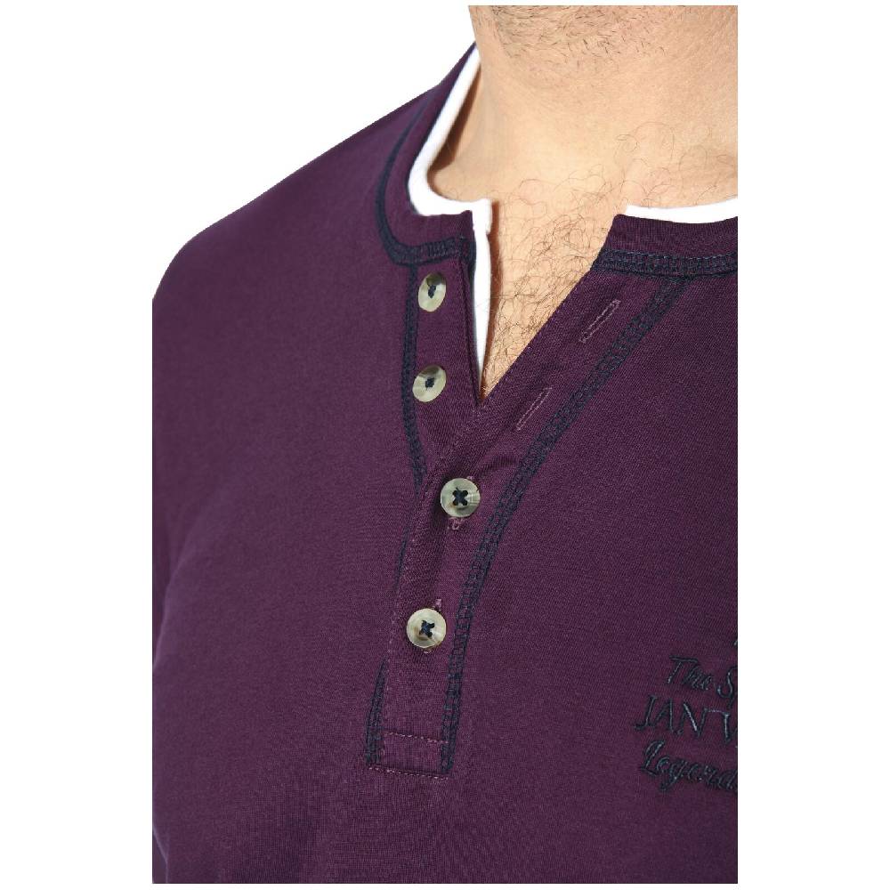 Jan Vanderstorm T-Shirt HAFTOR Dunkelrot