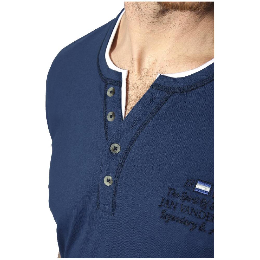 Jan Vanderstorm T-Shirt HAFTOR Royal Blau