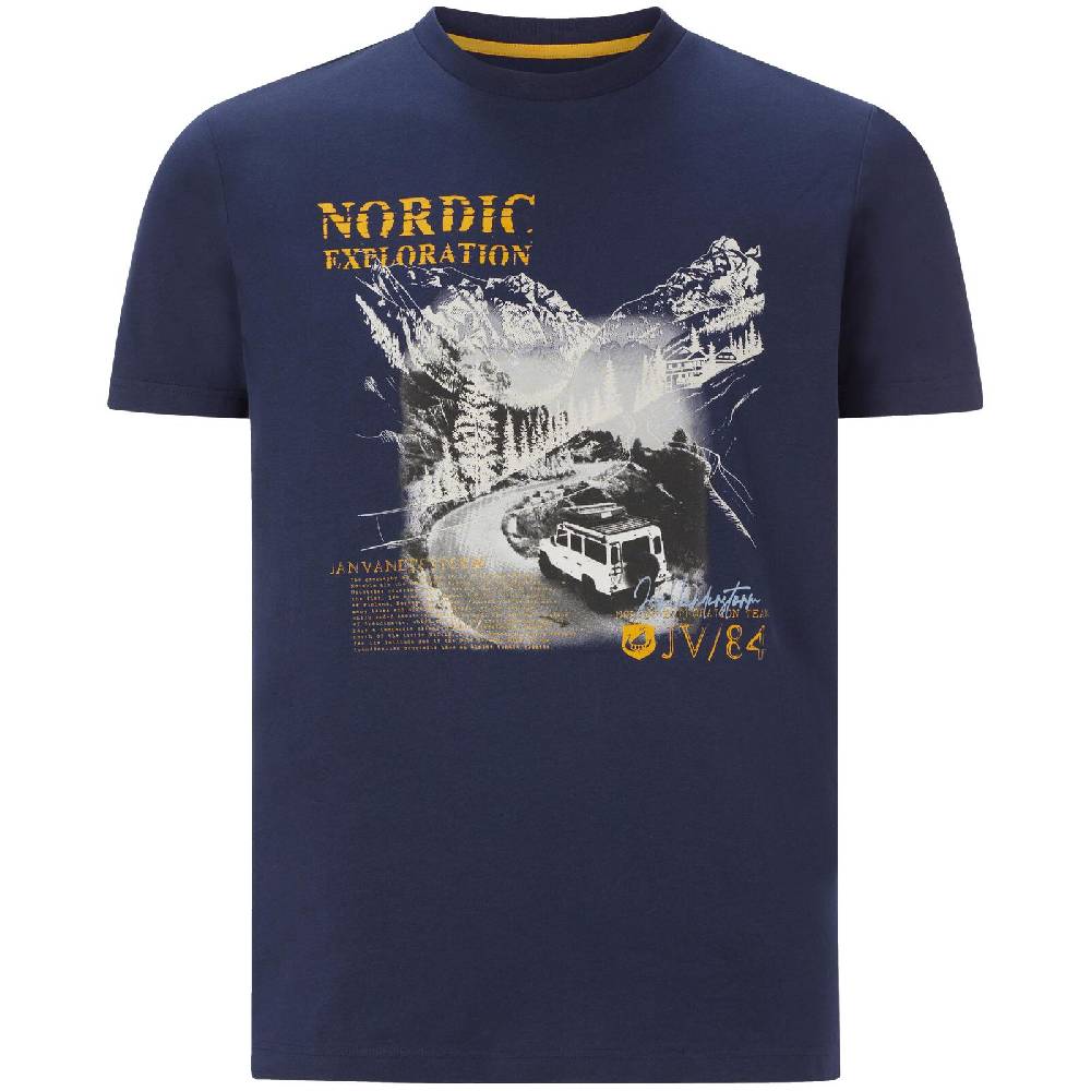 Jan Vanderstorm T-Shirt HAKSE dunkelblau