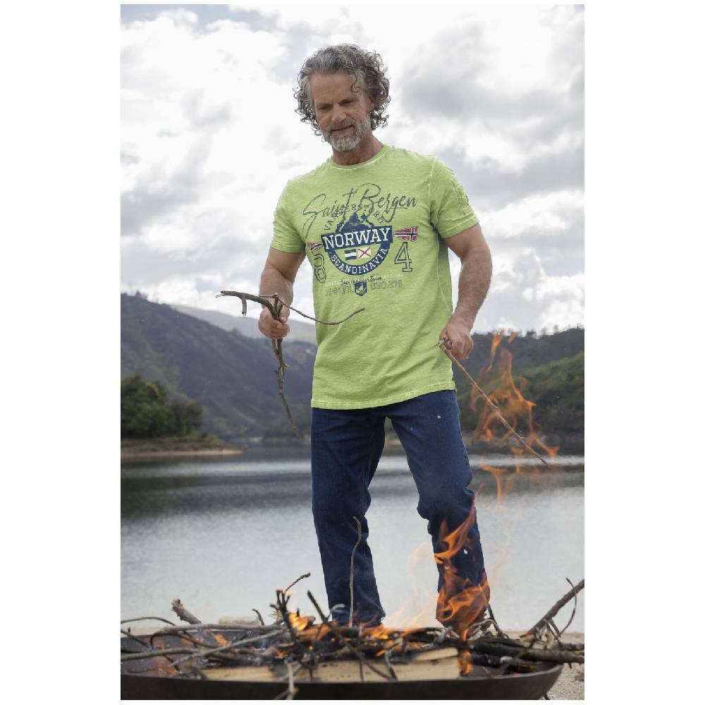 Jan Vanderstorm T-Shirt HELGO Grün