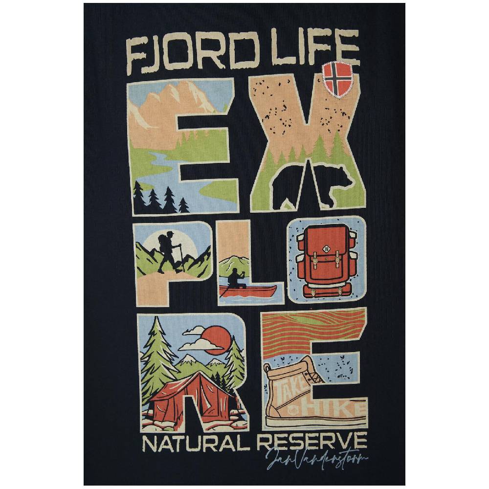 Jan Vanderstorm T-Shirt KALEB Dunkelblau