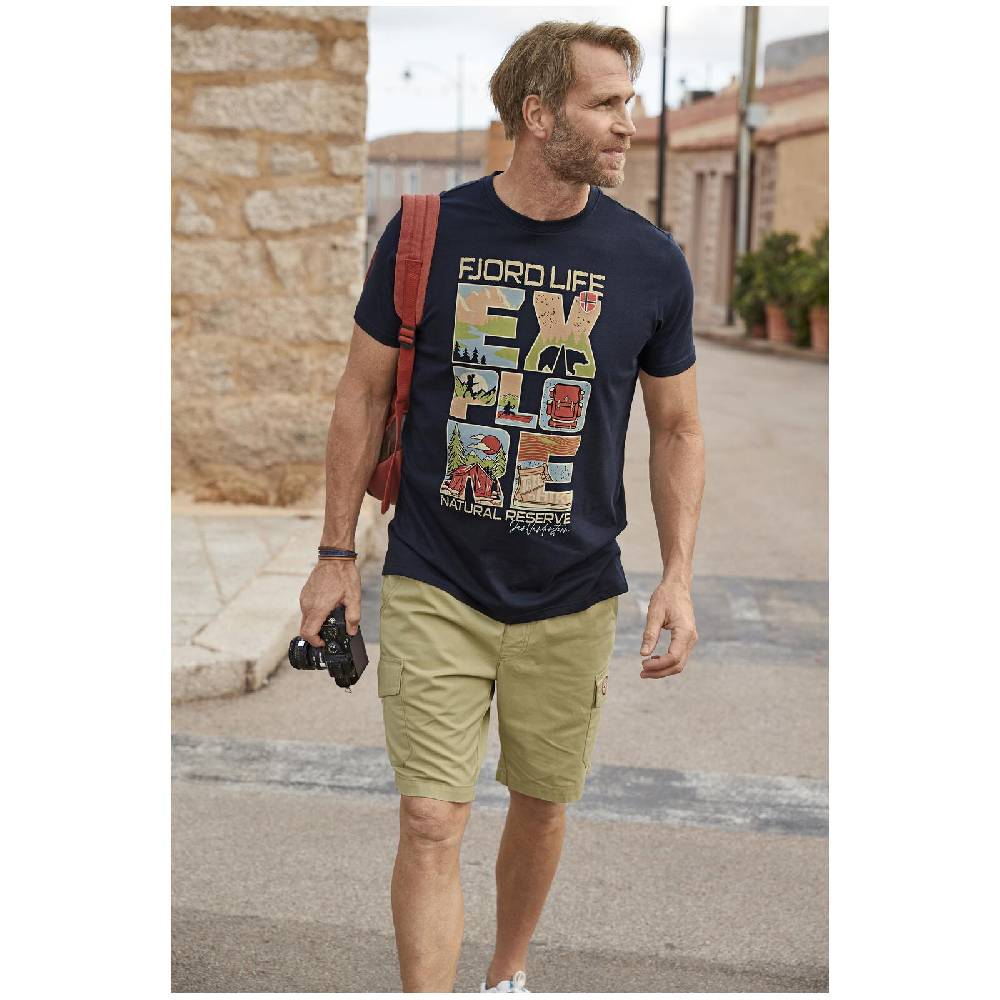 Jan Vanderstorm T-Shirt KALEB Dunkelblau