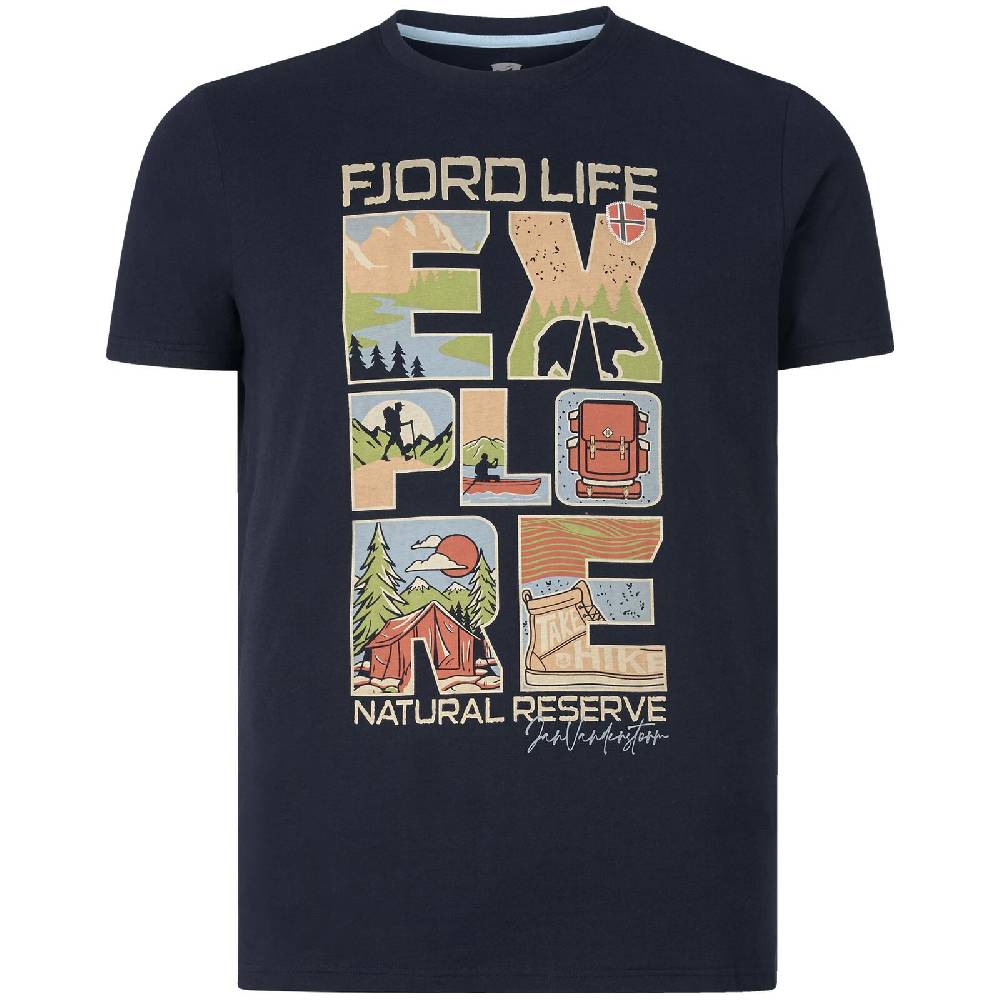 Jan Vanderstorm T-Shirt KALEB dunkelblau