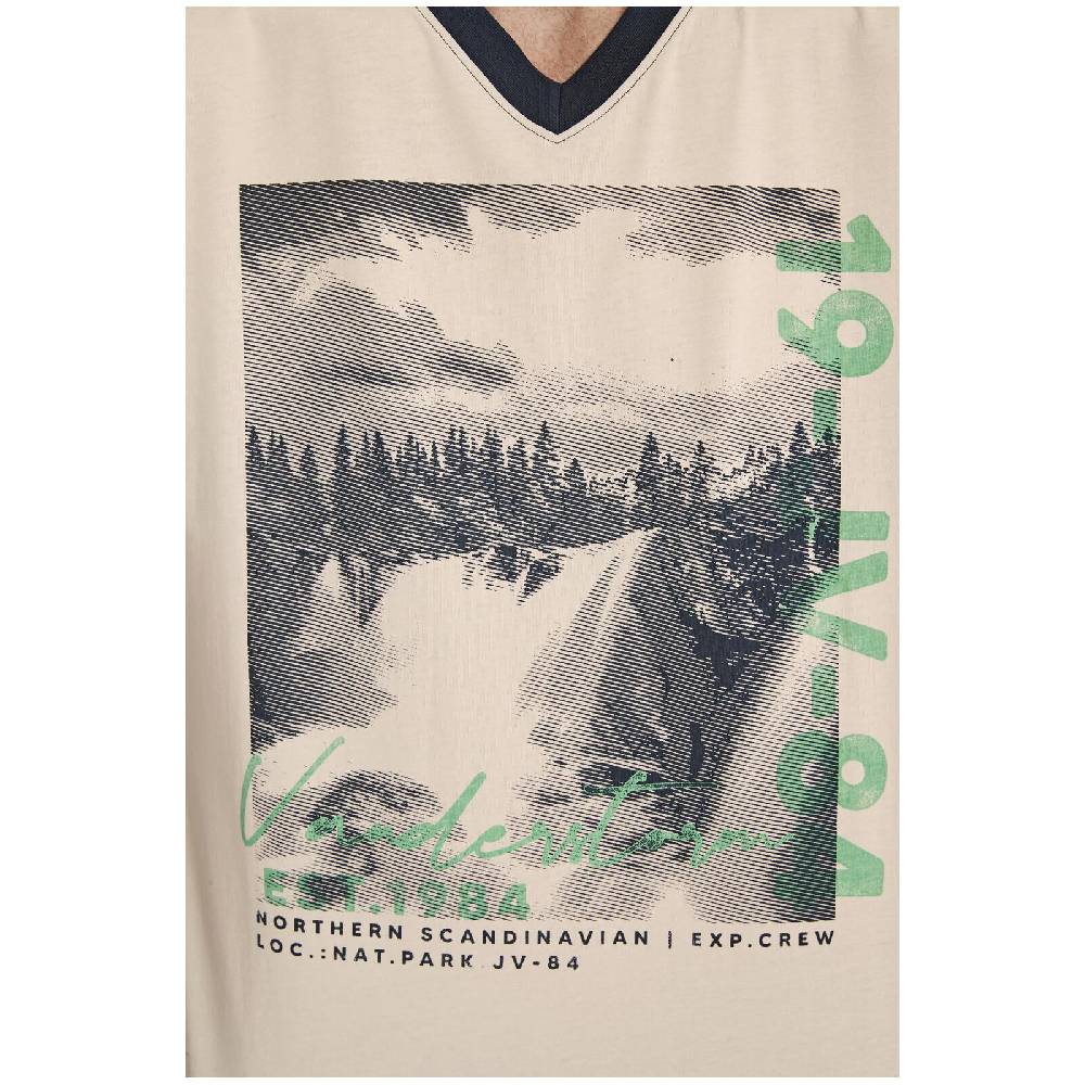 Jan Vanderstorm T-Shirt KISPING Wollweiß