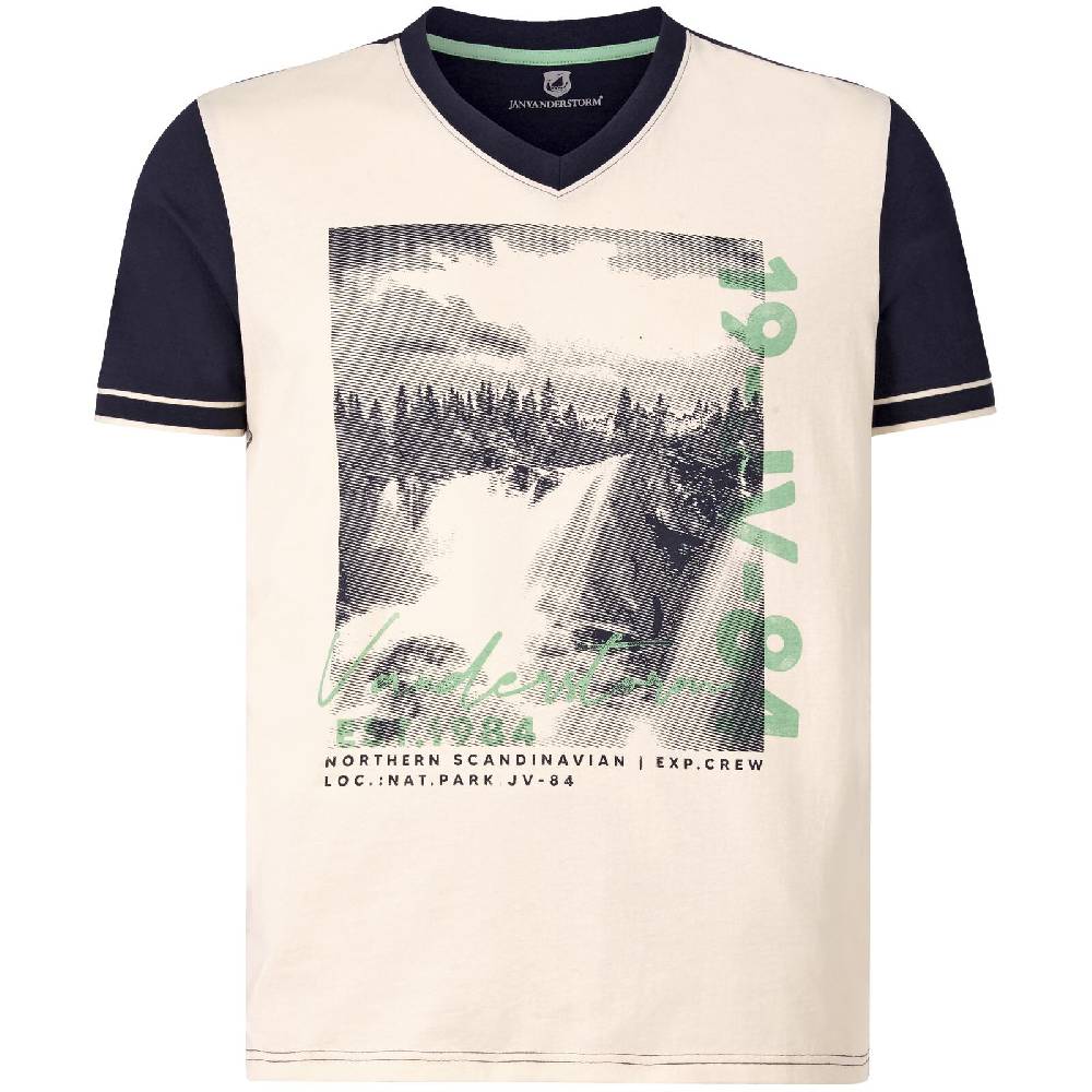 Jan Vanderstorm T-Shirt KISPING wollweiß