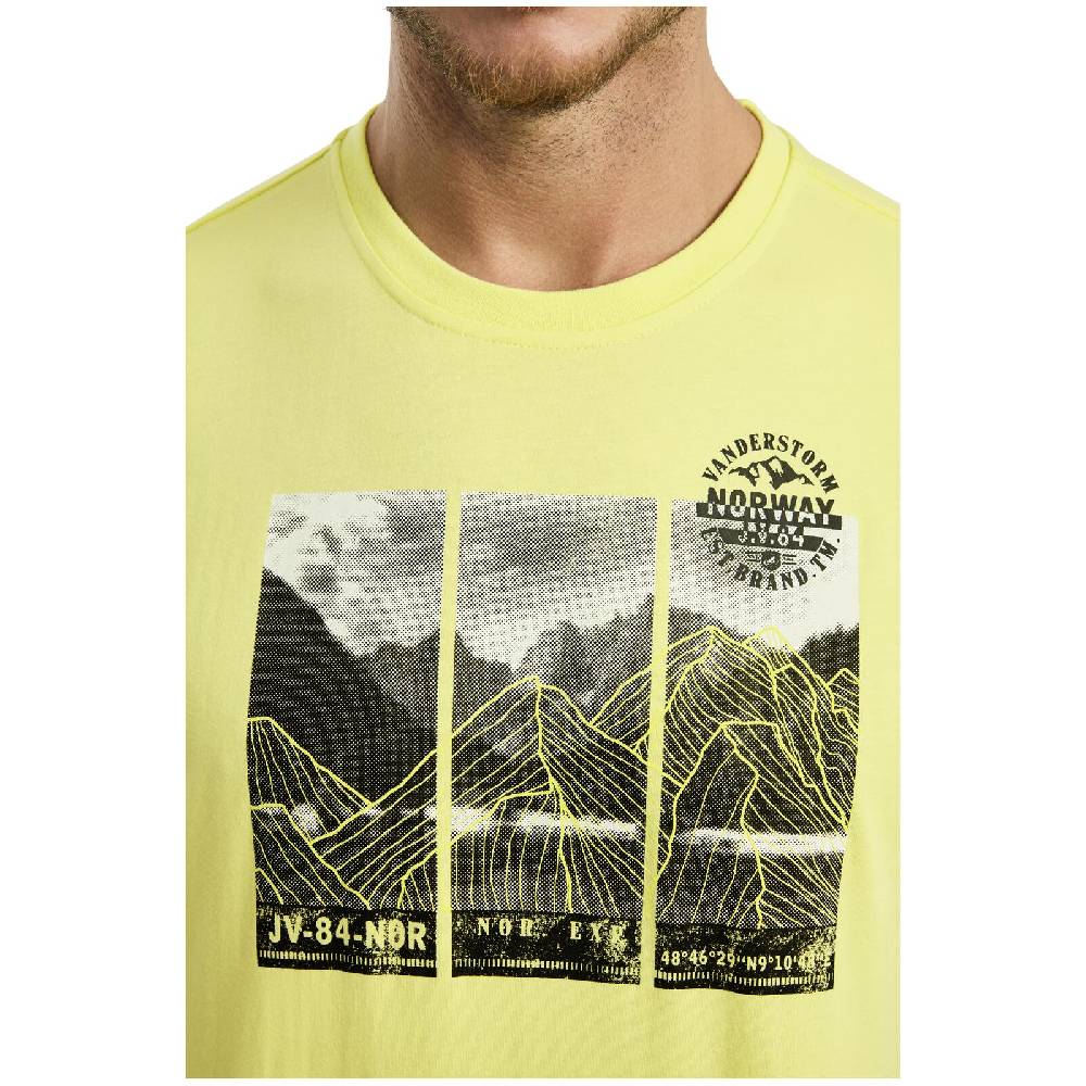 Jan Vanderstorm T-Shirt KRISTFINNUR Hellgelb