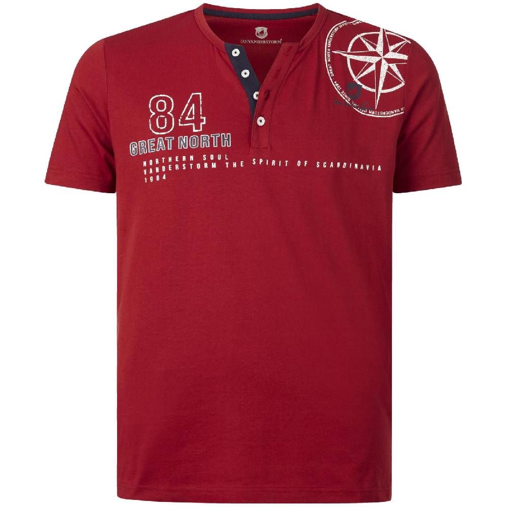 Jan Vanderstorm T-Shirt LINDRAD rot