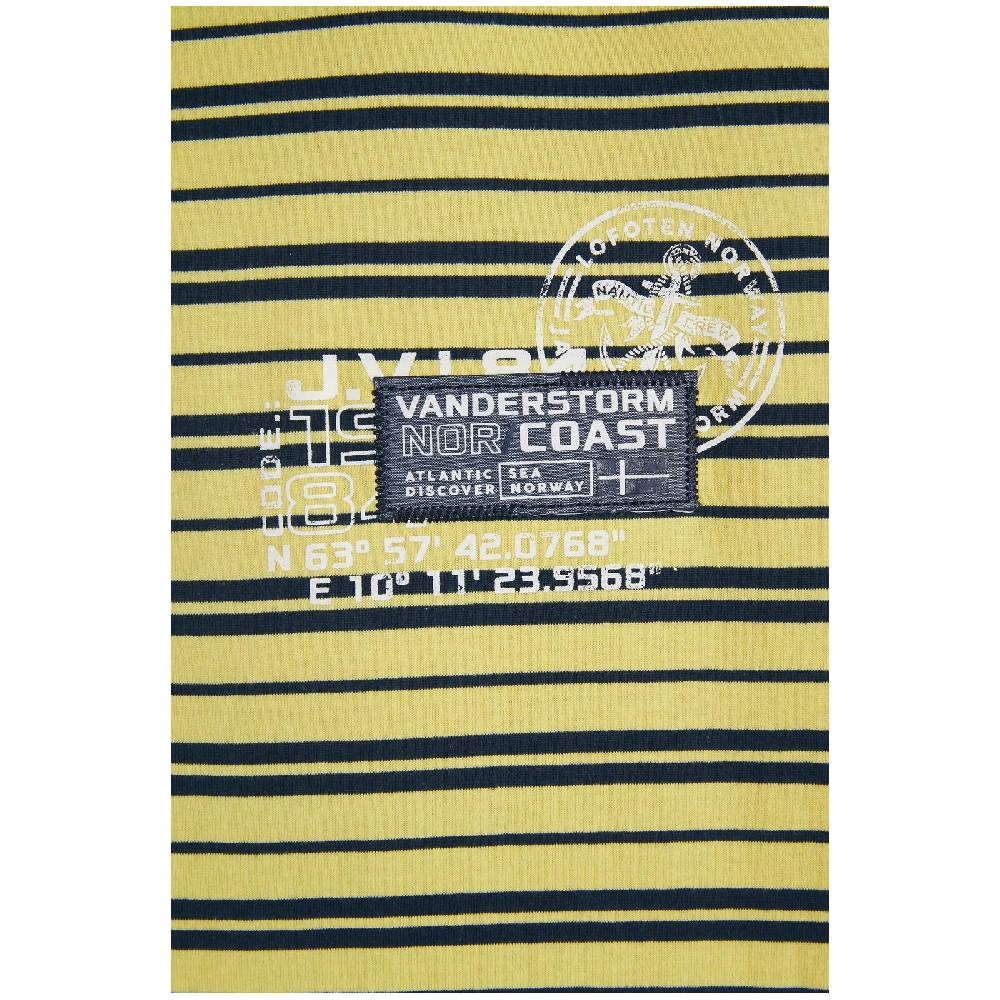 Jan Vanderstorm T-Shirt LINOR Gelb Gestreift