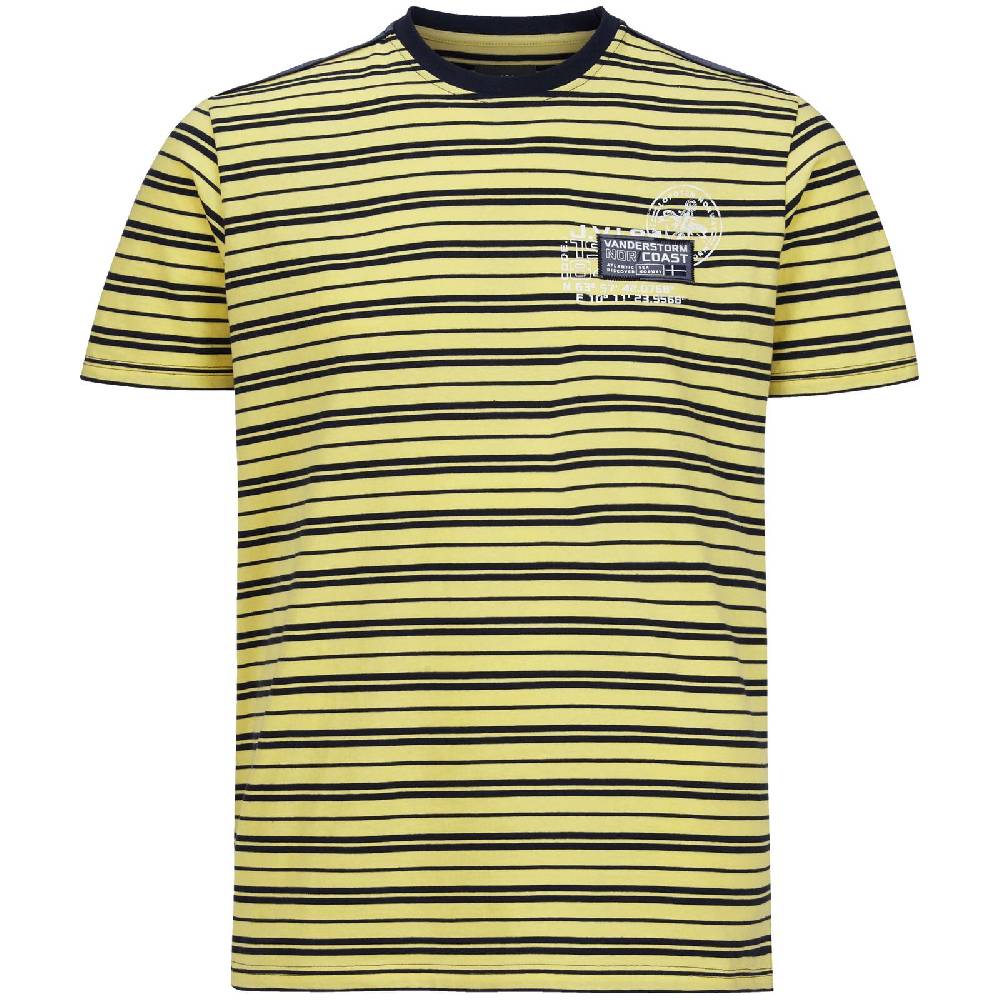 Jan Vanderstorm T-Shirt LINOR gelb gestreift