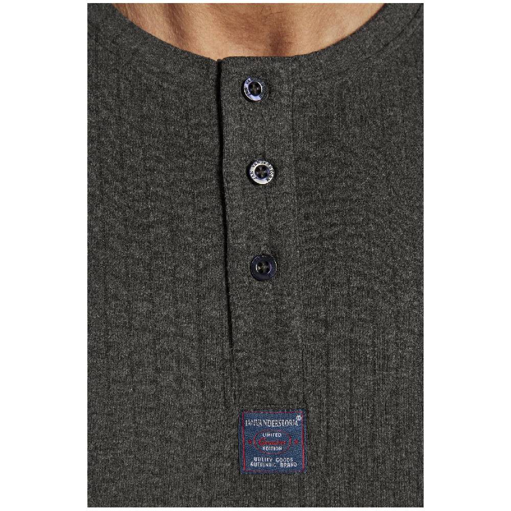 Jan Vanderstorm T-Shirt LIUDGER Dunkelgrau Melange