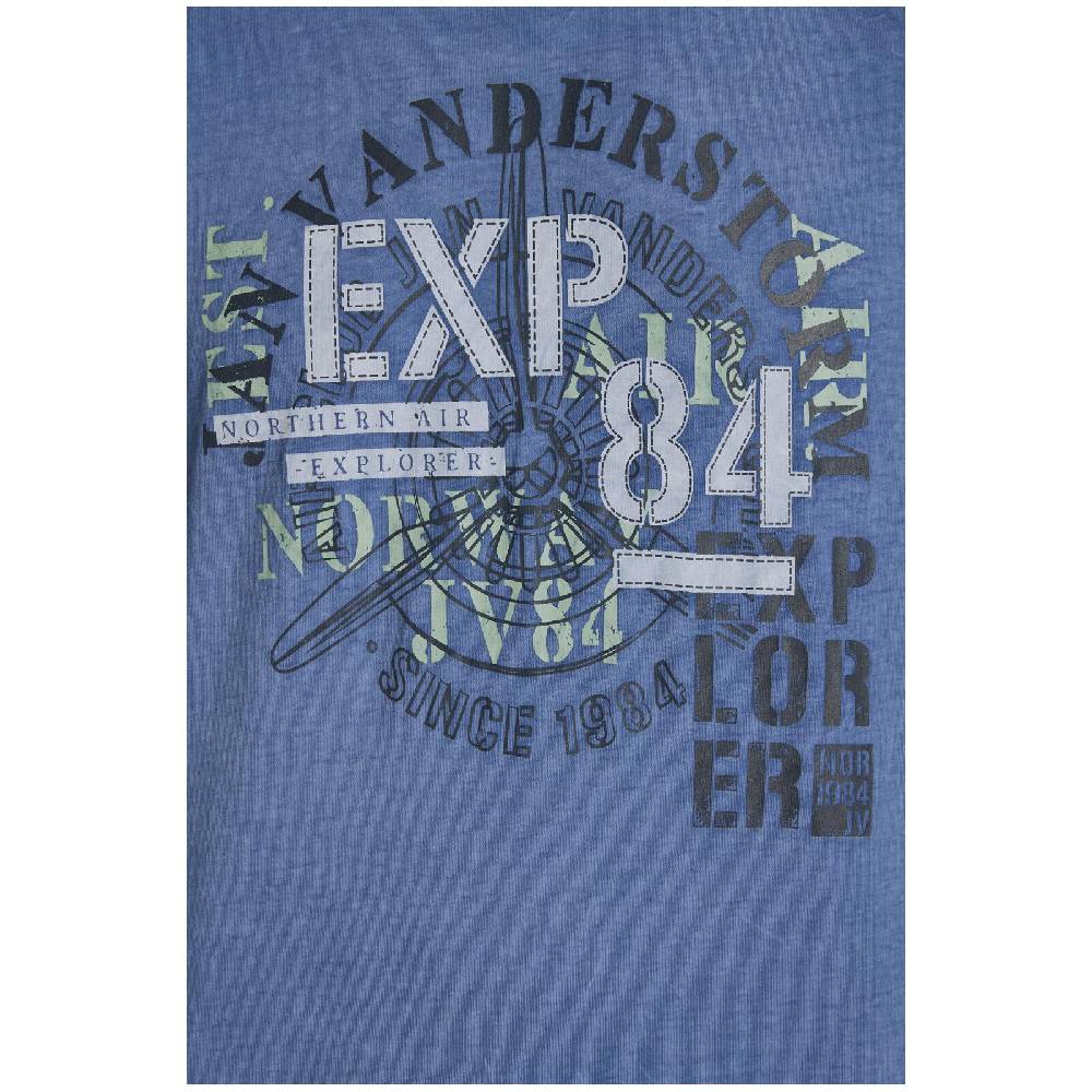 Jan Vanderstorm T-Shirt MATTES Blau