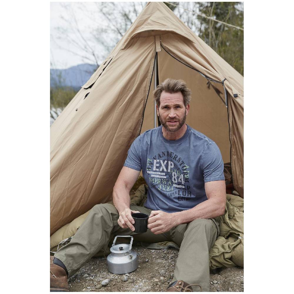 Jan Vanderstorm T-Shirt MATTES Blau