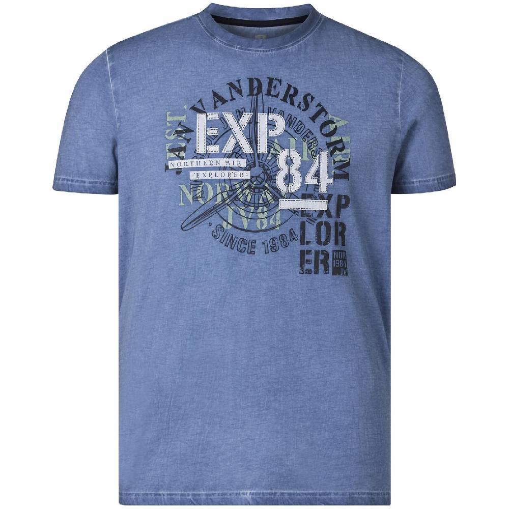 Jan Vanderstorm T-Shirt MATTES blau